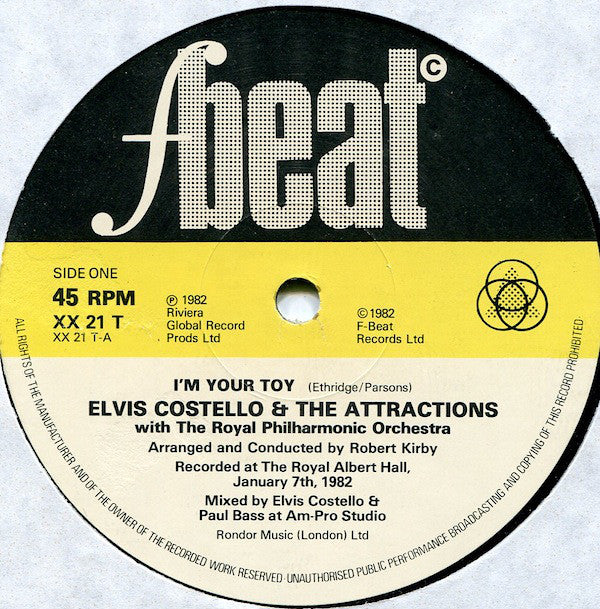 Elvis Costello And The Attractions With The Royal Philharmonic Orchestra ~ I'm Your Toy (Vinyl) - Djungel & Jazz