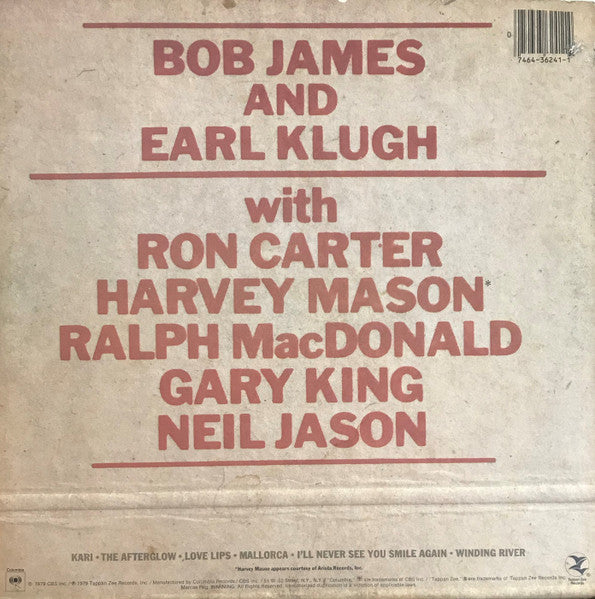 Bob James & Earl Klugh ~ One On One (Vinyl) - Djungel & Jazz