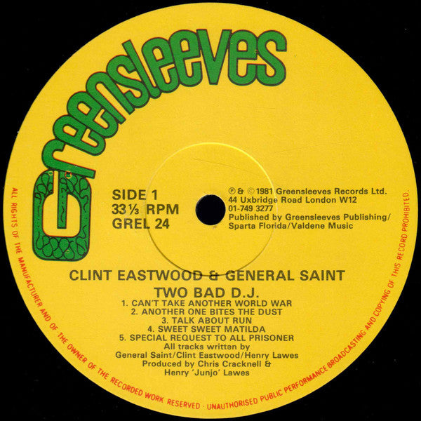 Clint Eastwood And General Saint ~ Two Bad D.J. (Vinyl) - Djungel & Jazz