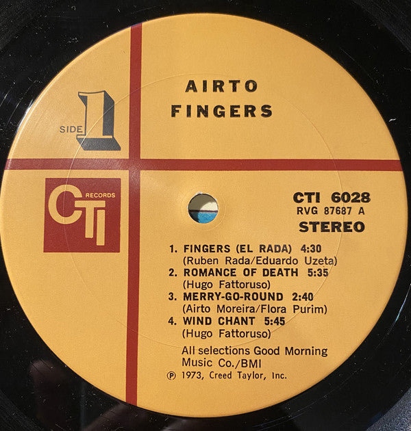 Airto Moreira : Fingers (LP, Album, San)