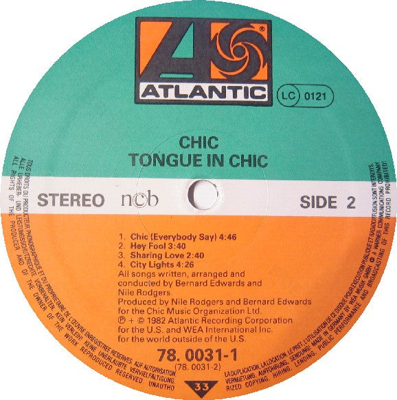 Chic : Tongue In Chic (LP, Album)