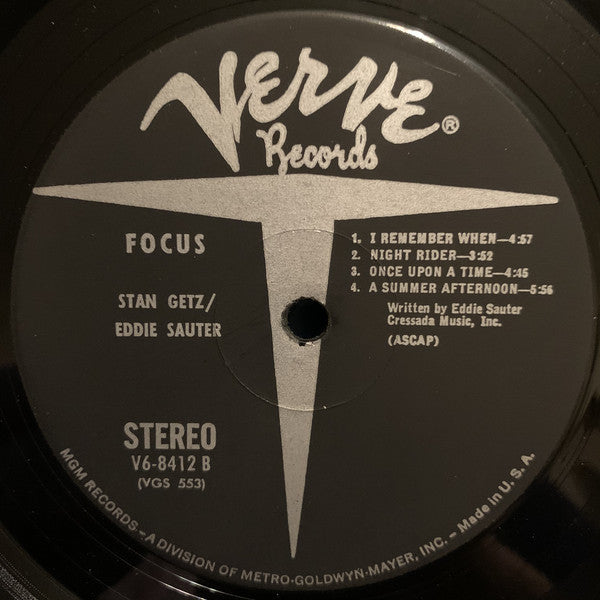 Stan Getz / Eddie Sauter : Focus (LP, Album, Gat)