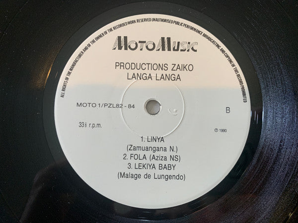 Zaïko Langa Langa ~ Ici Ça Va ...Fungola Motema (Vinyl) - Djungel & Jazz
