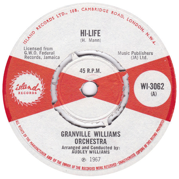 Granville Williams Orchestra : Hi-Life / More (7", Pus)