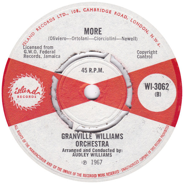 Granville Williams Orchestra : Hi-Life / More (7", Pus)