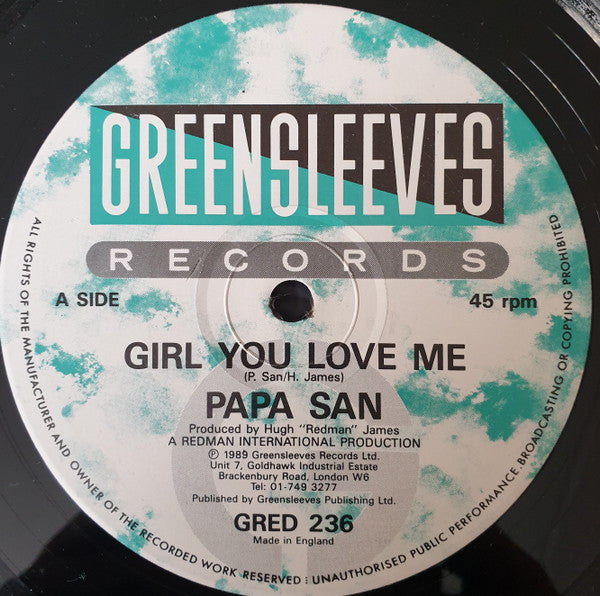 Papa San / Charmaine* : Girl You Love Me / When Me Just A Come (12")