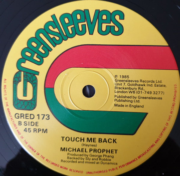 Michael Prophet : Bubble Down Bubble Down / Touch Me Back (12")