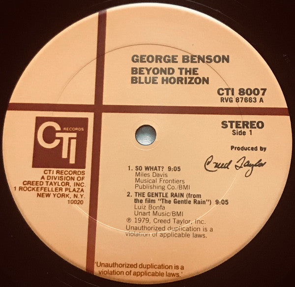 George Benson ~ Beyond The Blue Horizon (Vinyl) - Djungel & Jazz