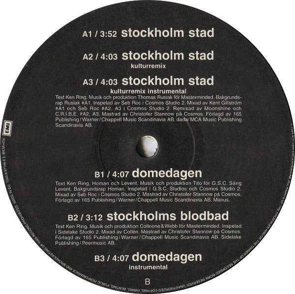 Ken Ring ~ Stockholm Stad / Domedagen / Stockholms Blodbad (Vinyl) - Djungel & Jazz