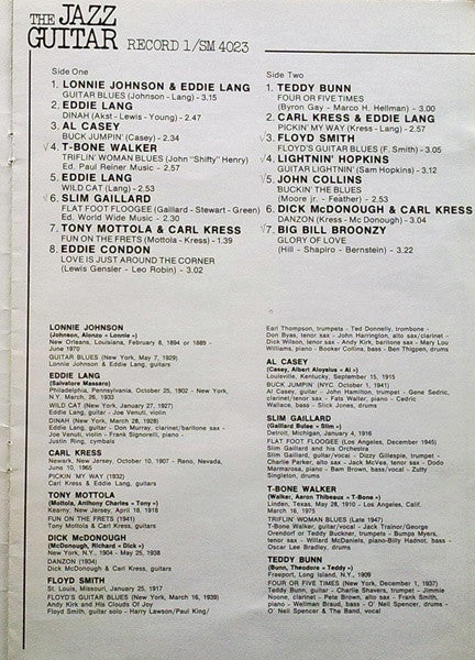 Various ~ The Jazz Guitar (Vinyl) - Djungel & Jazz