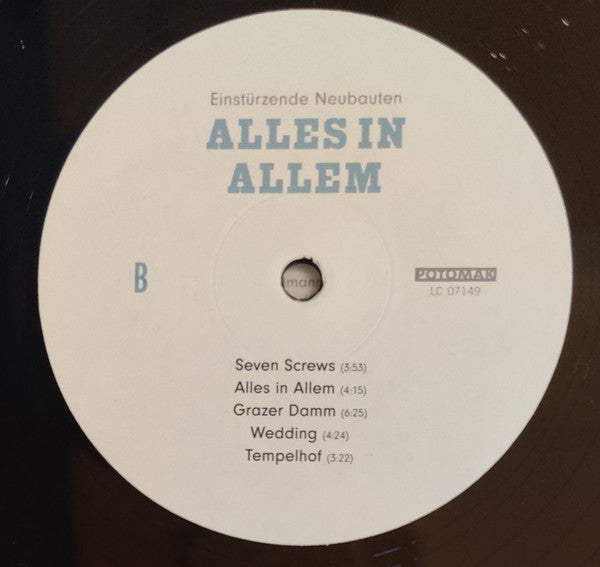 Einstürzende Neubauten ~ Alles In Allem (Vinyl) - Djungel & Jazz
