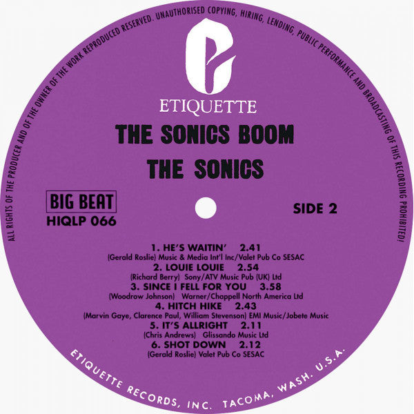 The Sonics ~ Boom (Vinyl) - Djungel & Jazz