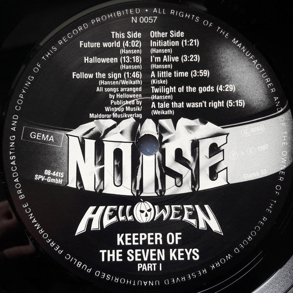 Helloween ~ Keeper Of The Seven Keys - Part I (Vinyl) - Djungel & Jazz