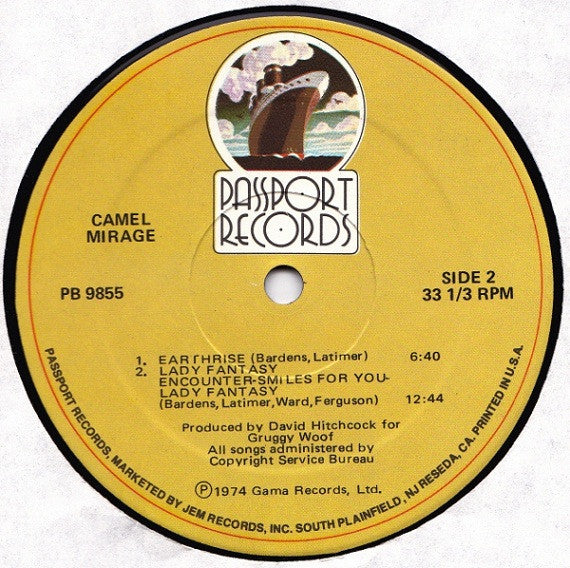 Camel : Mirage (LP, Album, RE)