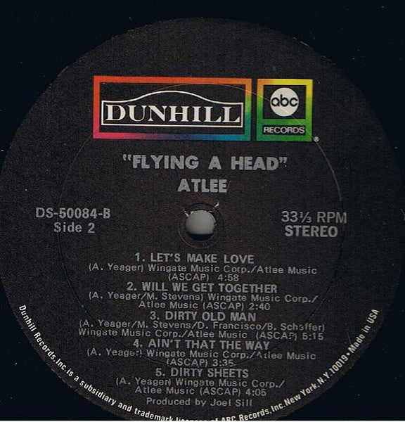 Atlee ~ Flying A Head (Vinyl) - Djungel & Jazz
