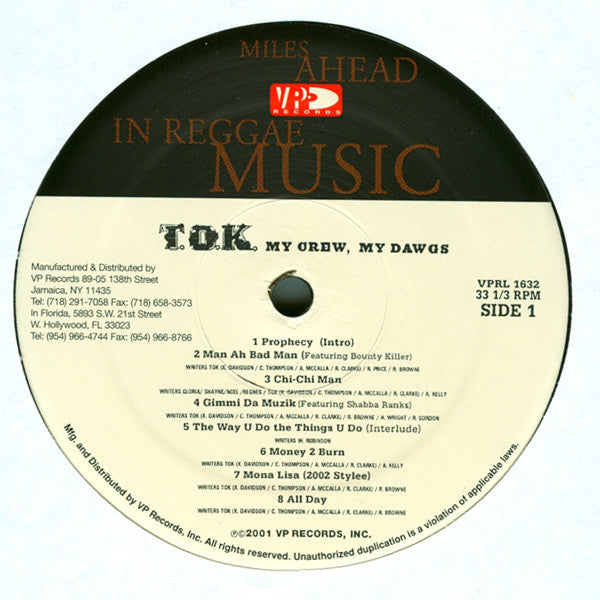 T.O.K. ~ My Crew, My Dawgs (Vinyl) - Djungel & Jazz