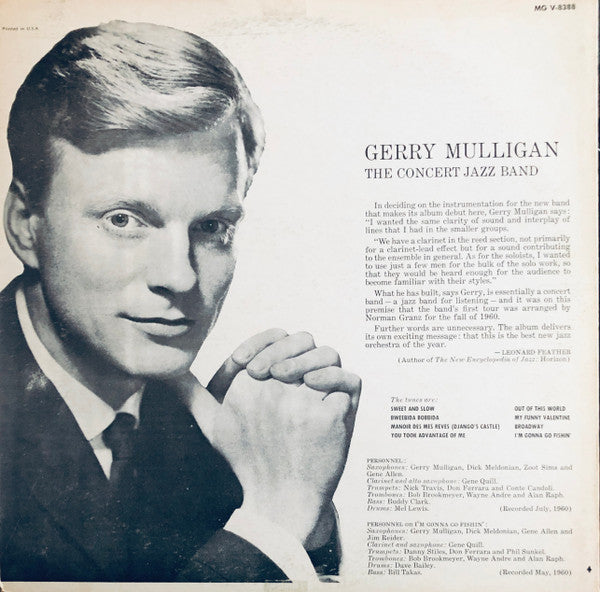Gerry Mulligan : The Concert Jazz Band (LP, Mono)