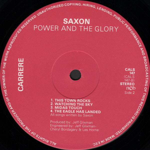 Saxon ~ Power & The Glory (Vinyl) - Djungel & Jazz