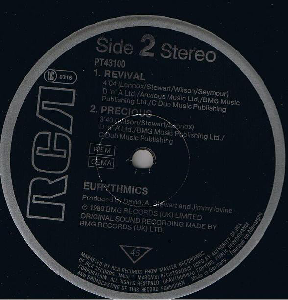 Eurythmics ~ Revival (Vinyl) - Djungel & Jazz