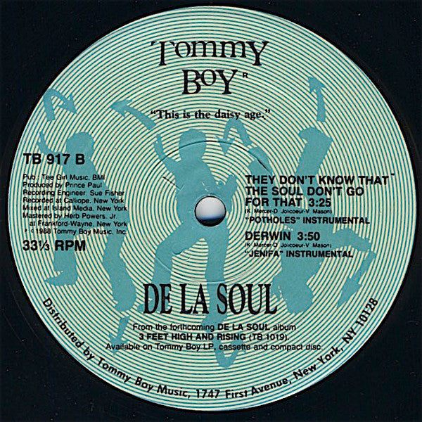 De La Soul ~ Jenifa (Taught Me) / Potholes In My Lawn (Vinyl) - Djungel & Jazz