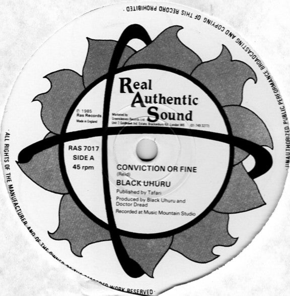 Black Uhuru : Conviction Or Fine (12", Single)