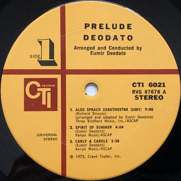 Eumir Deodato ~ Prelude (Vinyl) - Djungel & Jazz