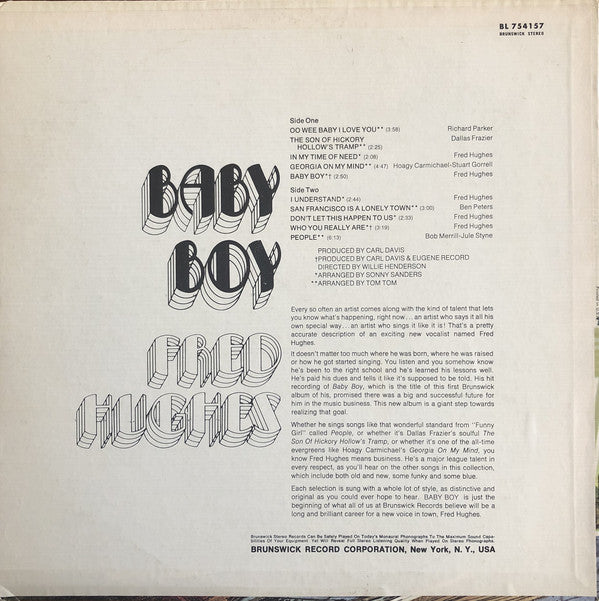 Fred Hughes ~ Baby Boy (Vinyl) - Djungel & Jazz