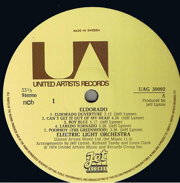 Electric Light Orchestra ~ Eldorado - A Symphony By The Electric Light Orchestra (Vinyl) - Djungel & Jazz
