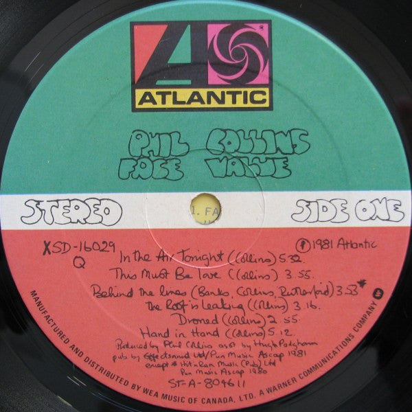 Phil Collins ~ Face Value (Vinyl) - Djungel & Jazz