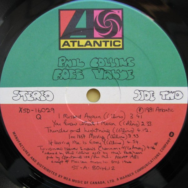 Phil Collins ~ Face Value (Vinyl) - Djungel & Jazz