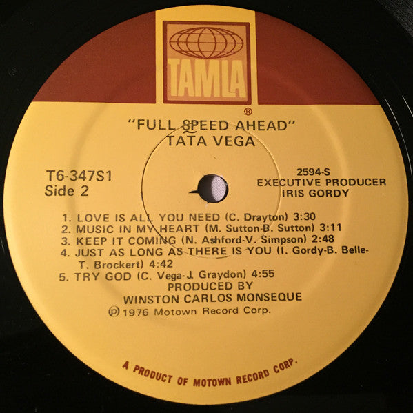 Tata Vega ~ Full Speed Ahead (Vinyl) - Djungel & Jazz