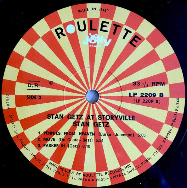 Stan Getz ~ At Storyville (Vinyl) - Djungel & Jazz