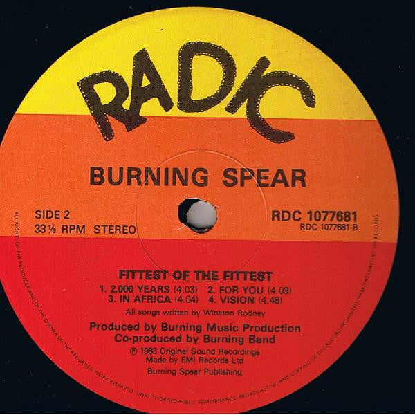 Burning Spear ~ The Fittest Of The Fittest (Vinyl) - Djungel & Jazz