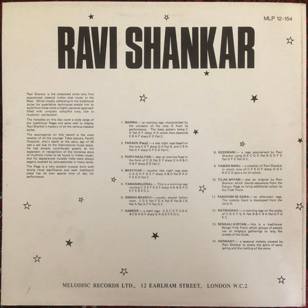 Ravi Shankar ~ The Exciting Music Of Ravi Shankar (Vinyl) - Djungel & Jazz