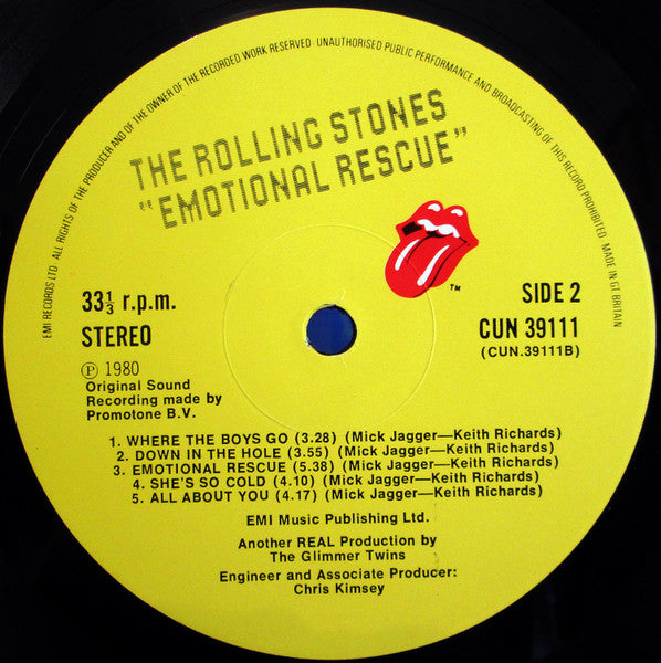 The Rolling Stones ~ Emotional Rescue (Vinyl) - Djungel & Jazz