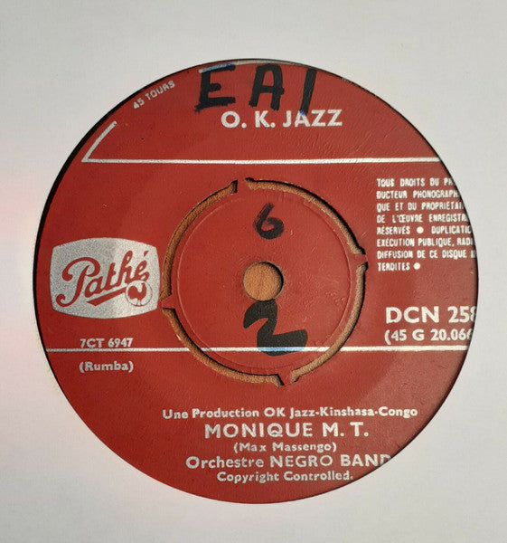 Orchestre Negro-Band ~ Mokili Ekoningana / Monique M.T. (Vinyl) - Djungel & Jazz