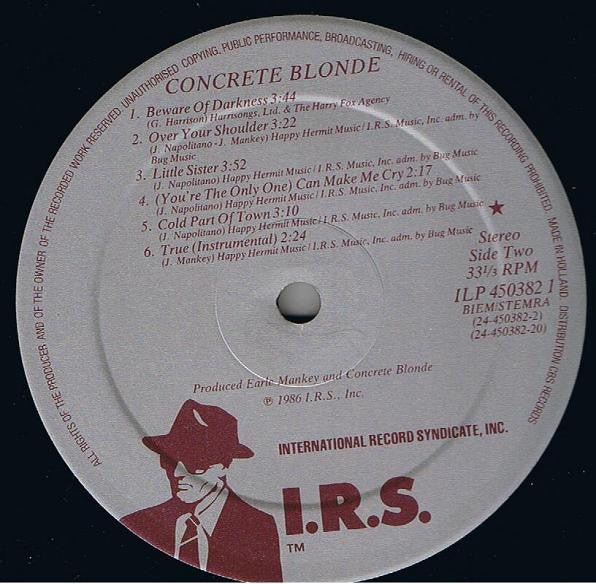 Concrete Blonde ~ Concrete Blonde (Vinyl) - Djungel & Jazz