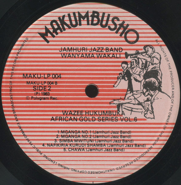 Jamhuri Jazz Band ~ African Gold Volume 6 (Wazee Hukumbuka) (Vinyl) - Djungel & Jazz