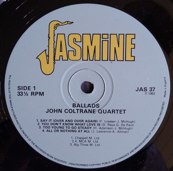 The John Coltrane Quartet : Ballads (LP, Album, RE)