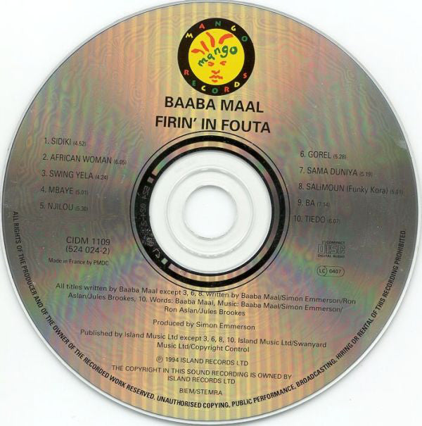 Baaba Maal ~ Firin' In Fouta (Vinyl) - Djungel & Jazz