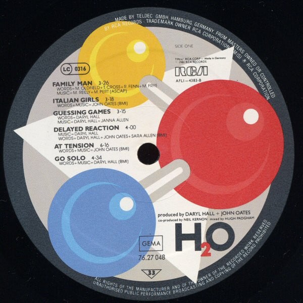 Daryl Hall + John Oates ~ H₂O (Vinyl) - Djungel & Jazz