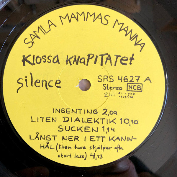 Samla Mammas Manna ~ Klossa Knapitatet (Vinyl) - Djungel & Jazz