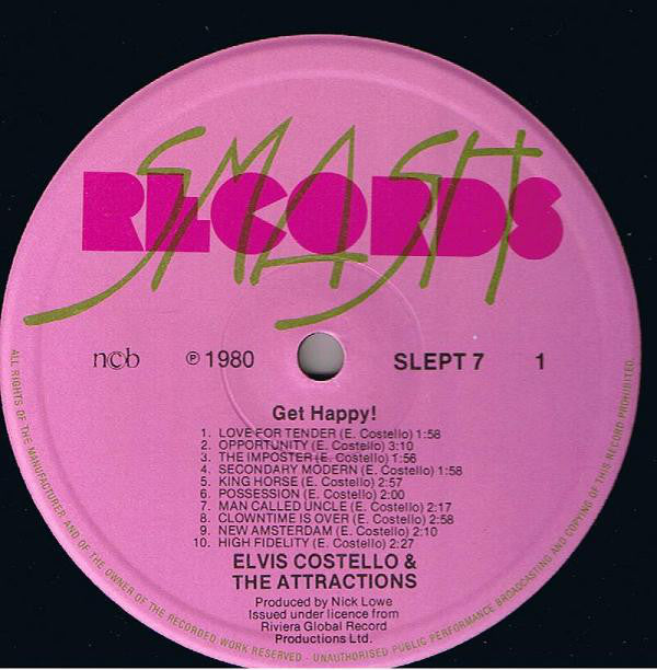 Elvis Costello And The Attractions ~ Get Happy!! (Vinyl) - Djungel & Jazz