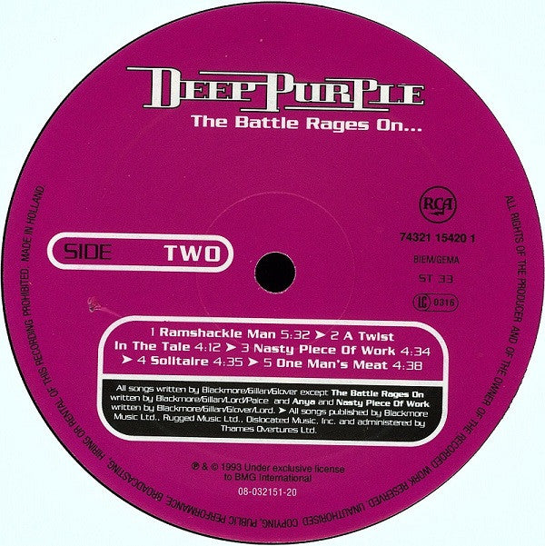 Deep Purple ~ The Battle Rages On... (Vinyl) - Djungel & Jazz