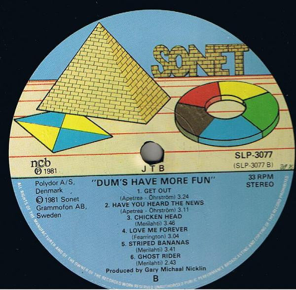 JTB* : Dum's Have More Fun (LP, Album)