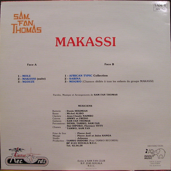 Sam Fan Thomas ~ Makassi (Vinyl) - Djungel & Jazz