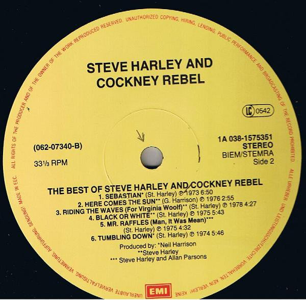 Steve Harley And Cockney Rebel ~ The Best Of Steve Harley And Cockney Rebel (Vinyl) - Djungel & Jazz