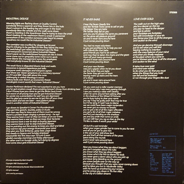 Dire Straits ~ Love Over Gold (Vinyl) - Djungel & Jazz