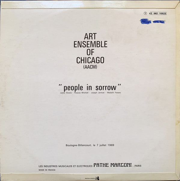 The Art Ensemble Of Chicago : People In Sorrow (LP, Album, Bla)