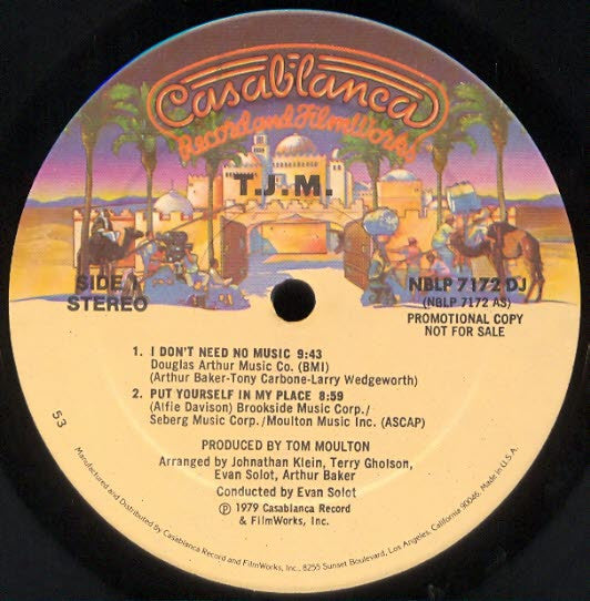 TJM : TJM (LP, Album, Promo)